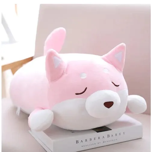 50cm Soft Stuffed Animal Plushies Lying Sleep Dog Hug Pillows Bedroom Kwaii Cute Doll For Kids Gift