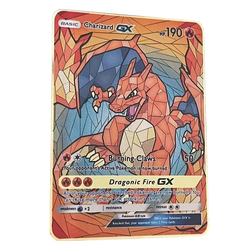 2026 NEW Pokemon Metal Card 10000 Points Arceus Charizard Super Card English Mewtwo Lucario Greninja Lillie Anime Cards