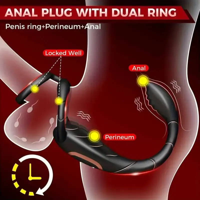 Scorpion Vibration Lock Ring Anal Opening Prostate Massager Magnetic Suction Charging Strong Earthquake Electric Para Hombre — image 1