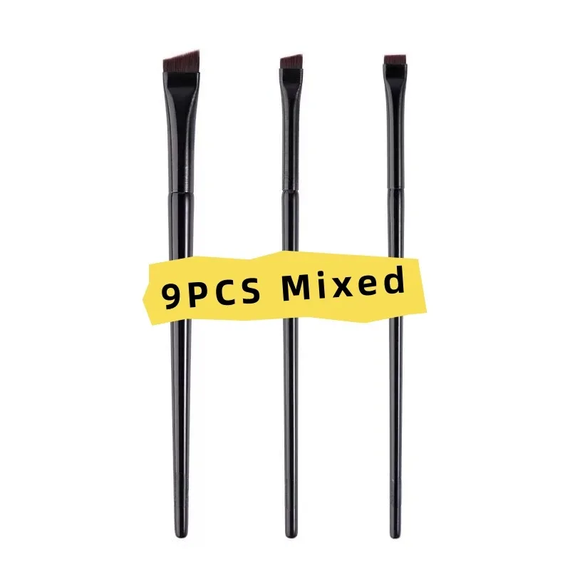 3/6/9/15/30PCS Ultra Thin Blade Eyeliner Brush Set Fine Angle Flat Eyebrow Brush Under The Eyes Flat Head Precise Detail Brushes — image 9
