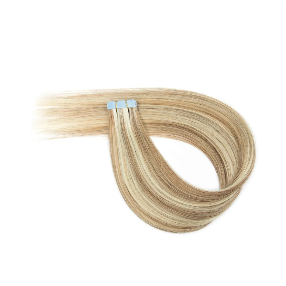 Multi Color Mini Skin Tape In Human Hair Extensions 10 Pieces 12 Inch To 20 Inch Multiple Color Options Remy Hair Natural Comfortable Wear for Women Thickening And Lengthening — image 17