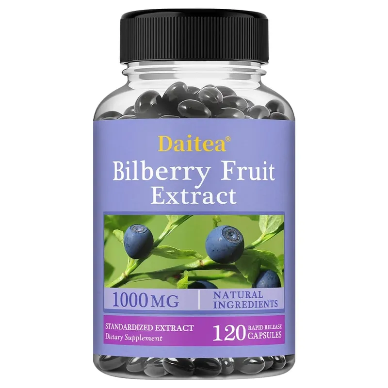 Premium Bilberry Extract Eye Vitamin Supplement Promotes Vision Health Antioxidant Benefits and Improves Cardiovascular Health