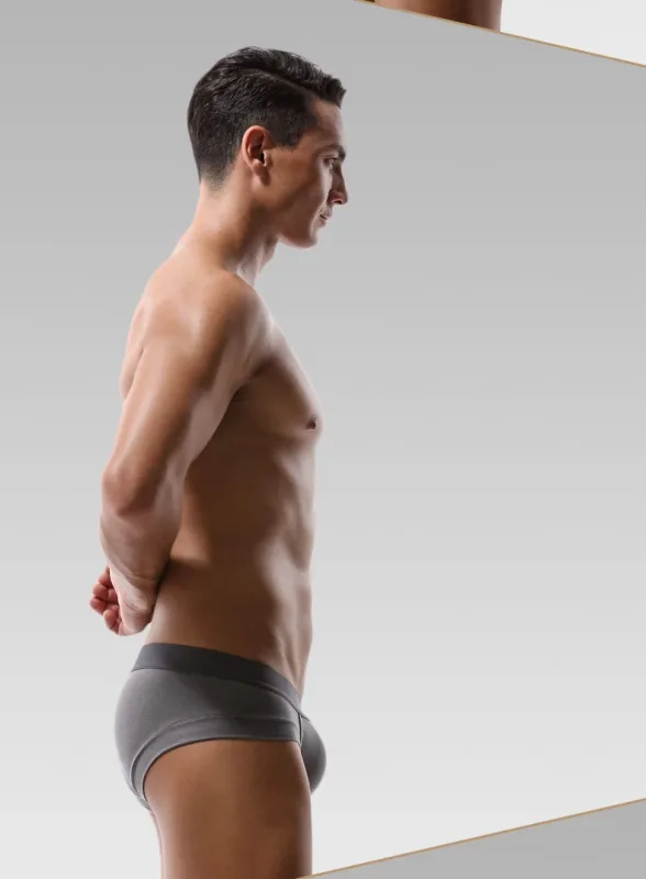 Men's Underwear, Men's Briefs, U-Shaped Pouch, Modal Breathable Summer Youth White Low-Waist Briefs