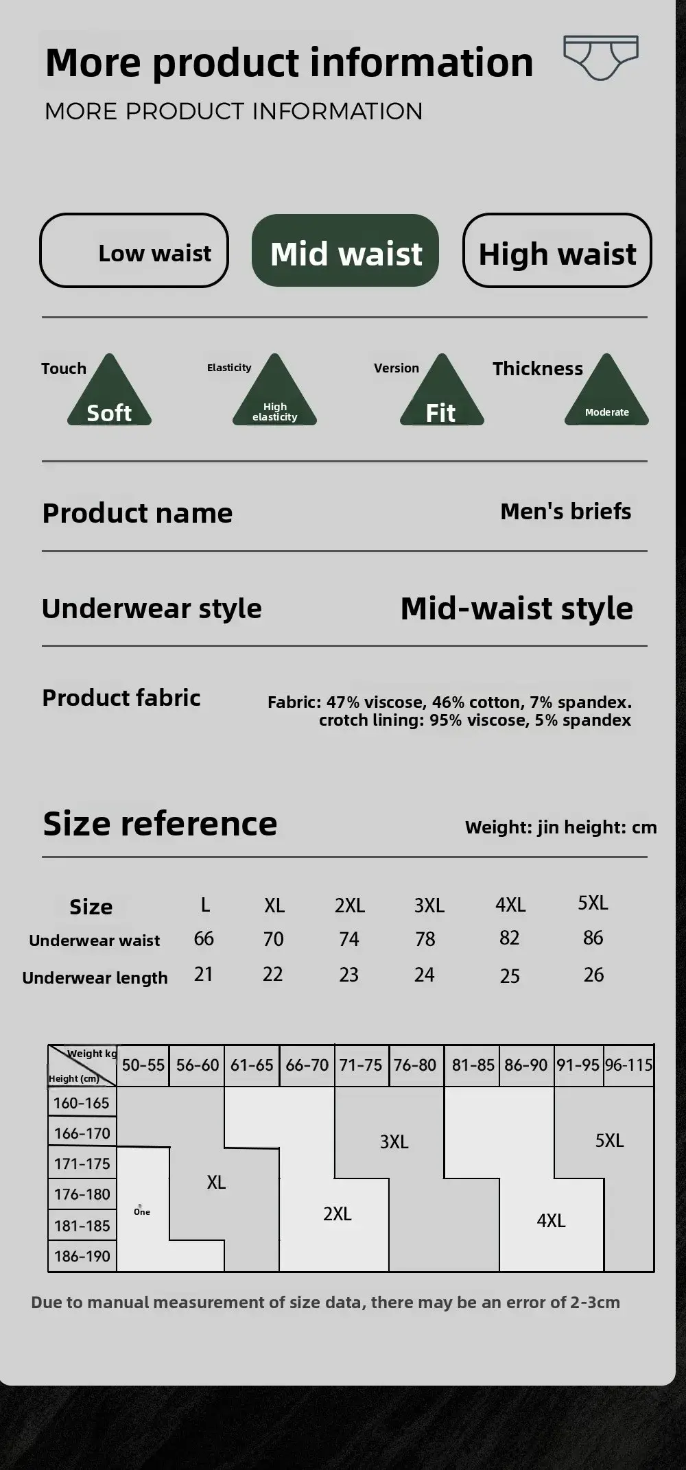 3pcs Sexy Men Waffle Cotton Briefs with Raised Bag Support Pouch with Hole U Spacious Separate Crotch Breathable Anti-sweat