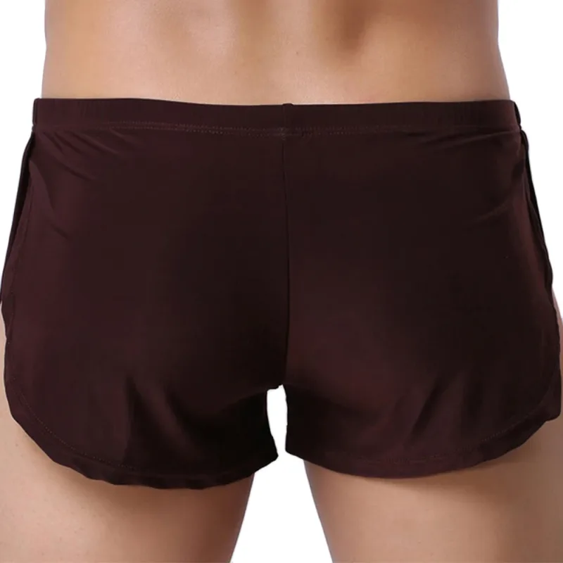 Male Panties Underwear Boxers Breathable Men Boxer Pajamas Side Split Underpants Cueca Homem Shorts Sleepwear