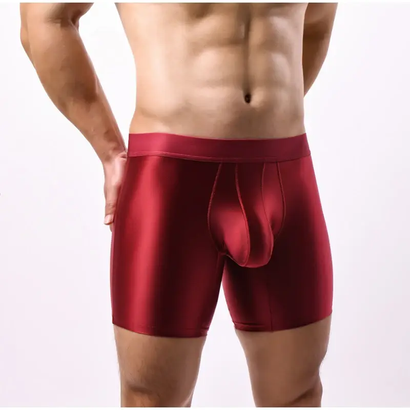 M-xxl Mens Underwear Boxers Solid U Pouch Panties For Man Extended Leg Boxer Shorts Homme Middle Waist Sports Underpants Male — image 8