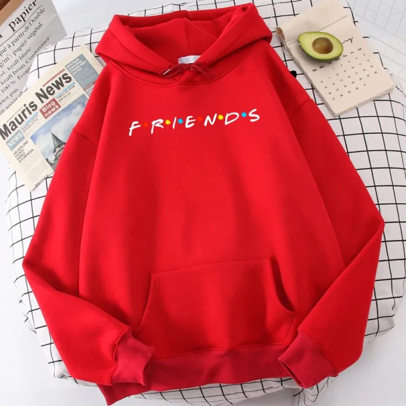 Sitcom Phim Bạn Bè In Hình Nam Hoody Hàn Quốc Trang Áo Đơn Giản Cổ Tròn Có Mũ Trùm Đầu Phố Oversize Thu Quần Áo Nam
