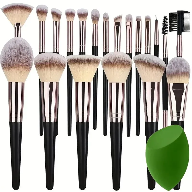 Professional 3-20PCS Makeup Brushes Set Soft Fluffy Foundation Eyeshadow Concealer Blending Kabuki Women Beauty Tool