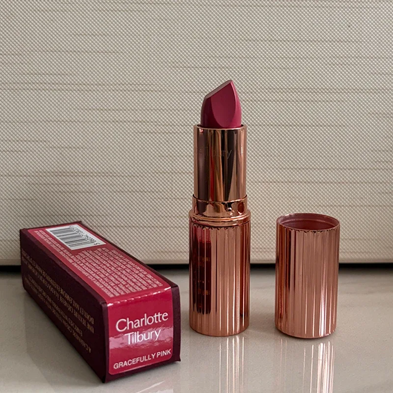 Charlotte tilbury paleta de quatro cores travesseiro talk eraggera olhos pequeno tubo de ouro batom fácil de aplicar maquiagem cosméticos portáteis — image 12