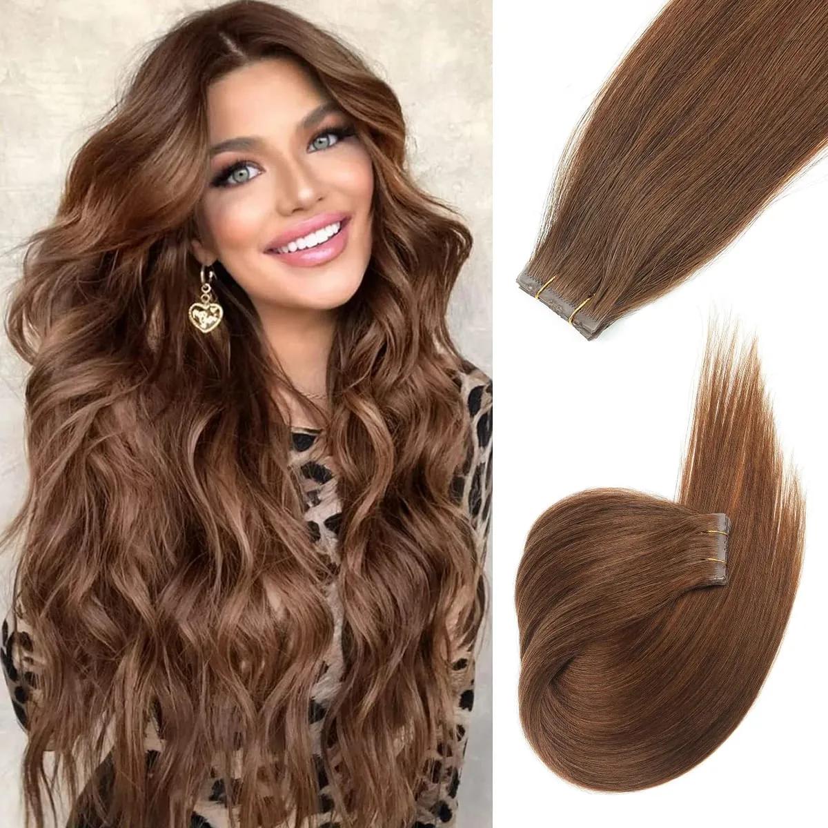 Butterfly Weft Hair Extensions Human Hair Glue-Free Double Invisible Weft with Micro Beads Natural Volume and Length 12-24Inches — image 10