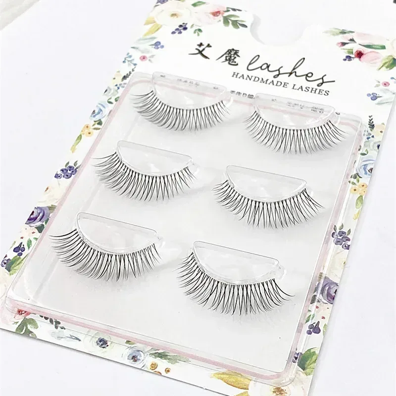 HBZGTLAD3pairsTransparent Terrier Simulation Eye Tail with Long Air Eyelashes Pairs Natural 3D Mink False Eyelashes Makeup Fake — image 9