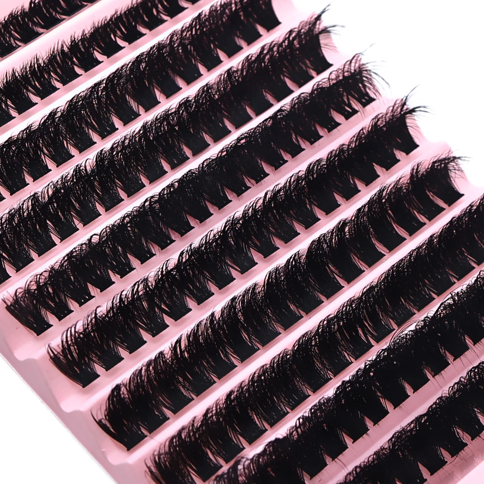 DIY Cluster Lash Extensions D Curl Fluffy Individual Lashes Segmented Reusable False Eyelash Clusters Beginners Home Eye Makeup