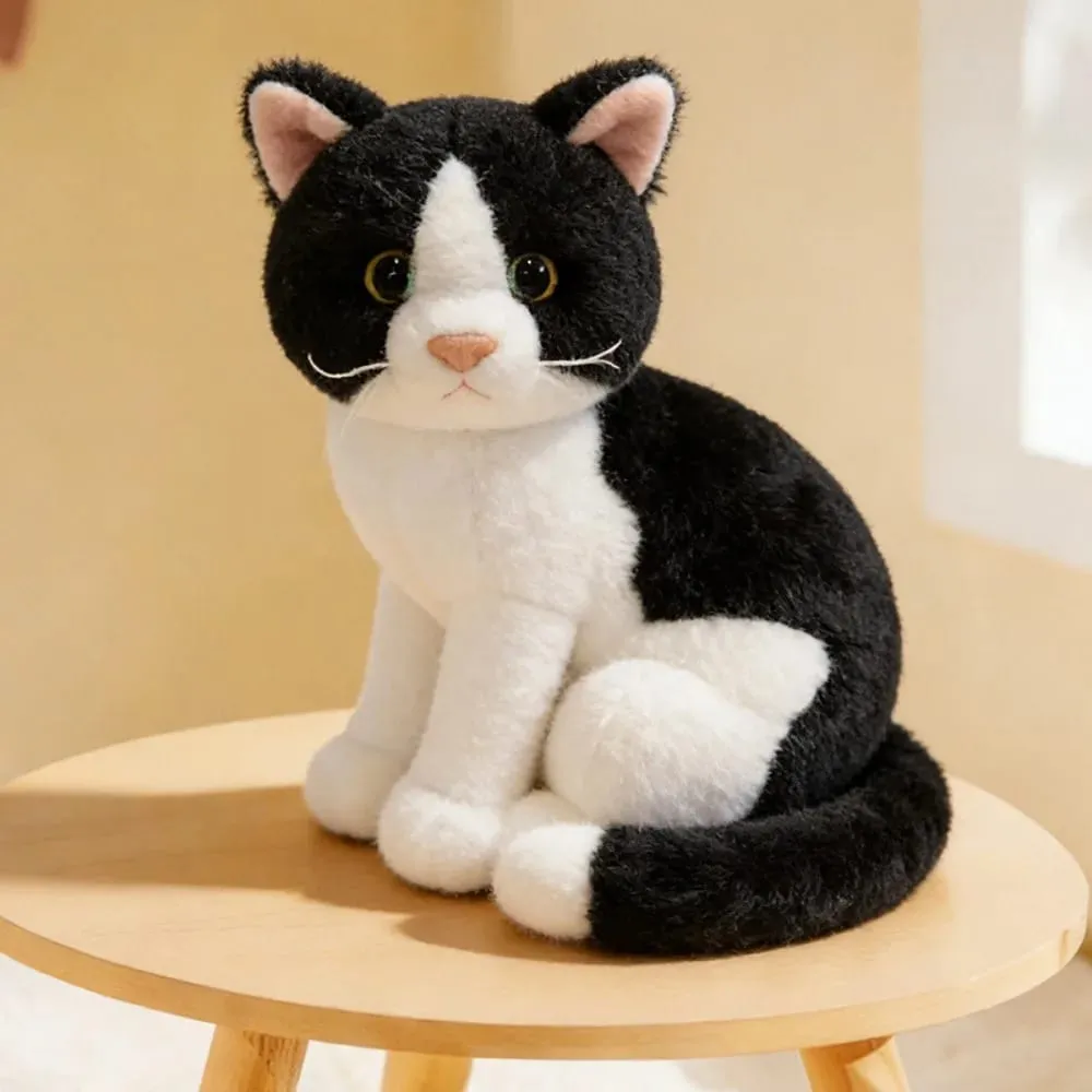 Plush Material Animal Body Pillow 10inch Soft Texture Poultry Throw Pillows Cute Design Cat Pattern Animal Cushion Doll Toys