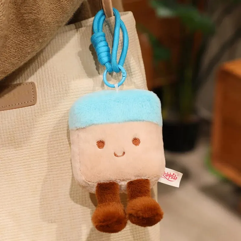 13/20cm Pencil Case Stationery Plush Humanoid Toy Stuffed Kawaii Eraser Ruler Doll Pendant with Loop Plushie Decor for Bag — image 14