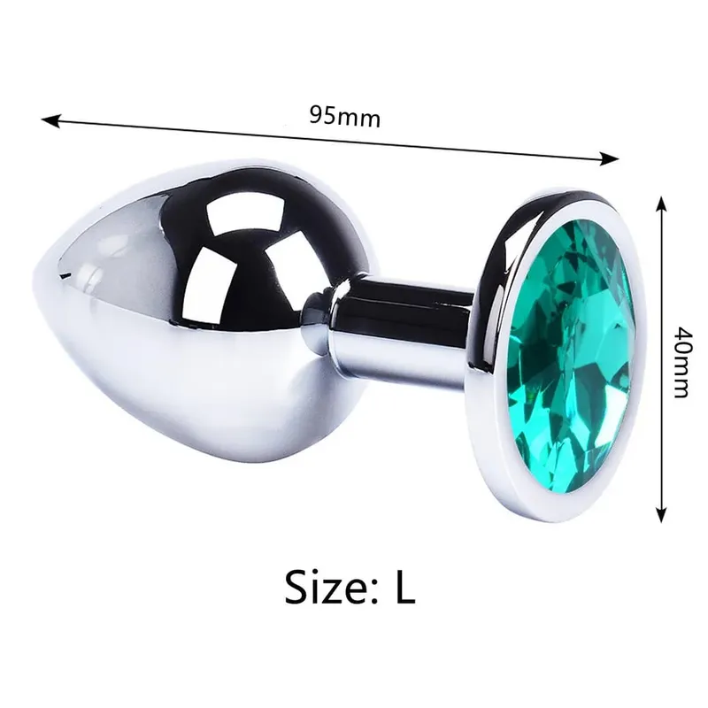 Stainless Steel Anal Plug Butt Plug With Jewelry Colorful Crystal Anus Plug Adults Sex Toys for Men Women Gay Adult Game Sex Toy — image 28