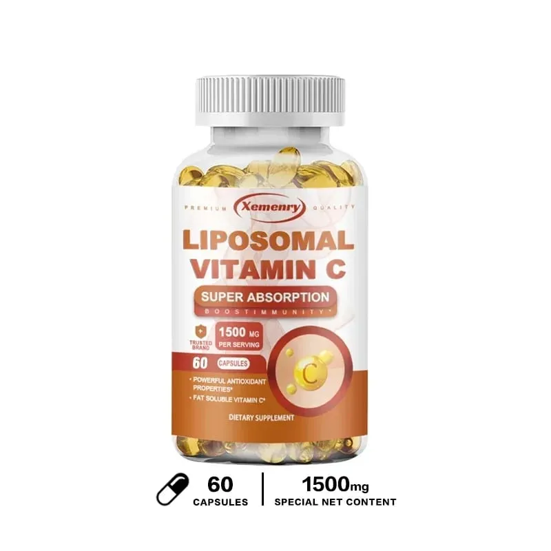 Vitamina C Lipossomal - Suporta Suplemento Energético de Absorção de Antioxidantes e Nutrientes e Promove a Saúde Imunológica
