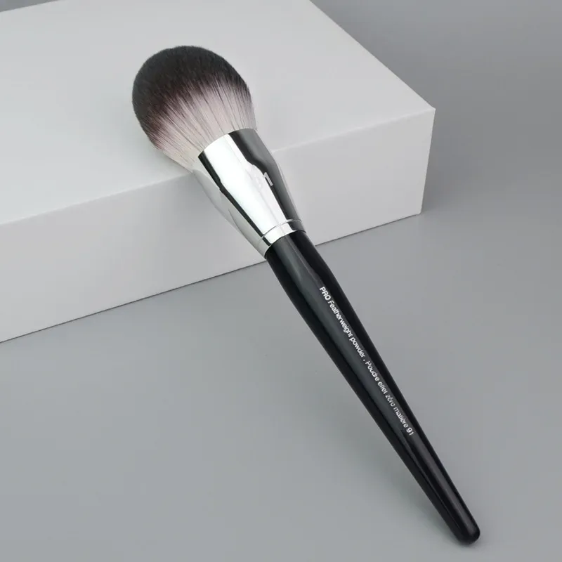 1 piece Pro Round Powder Makeup brushes Setting Make up brush Powder Contour synthetic Hair Angled Foundation wood handle — image 3