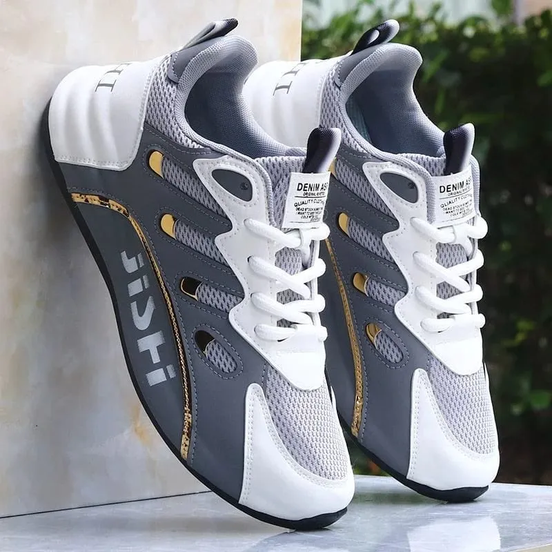 Letní novinka pánské prodyšné boty lehké pánské tenisky proti zápachu šněrovací vulkanizované boty univerzální 39-47 zapatillas — image 3