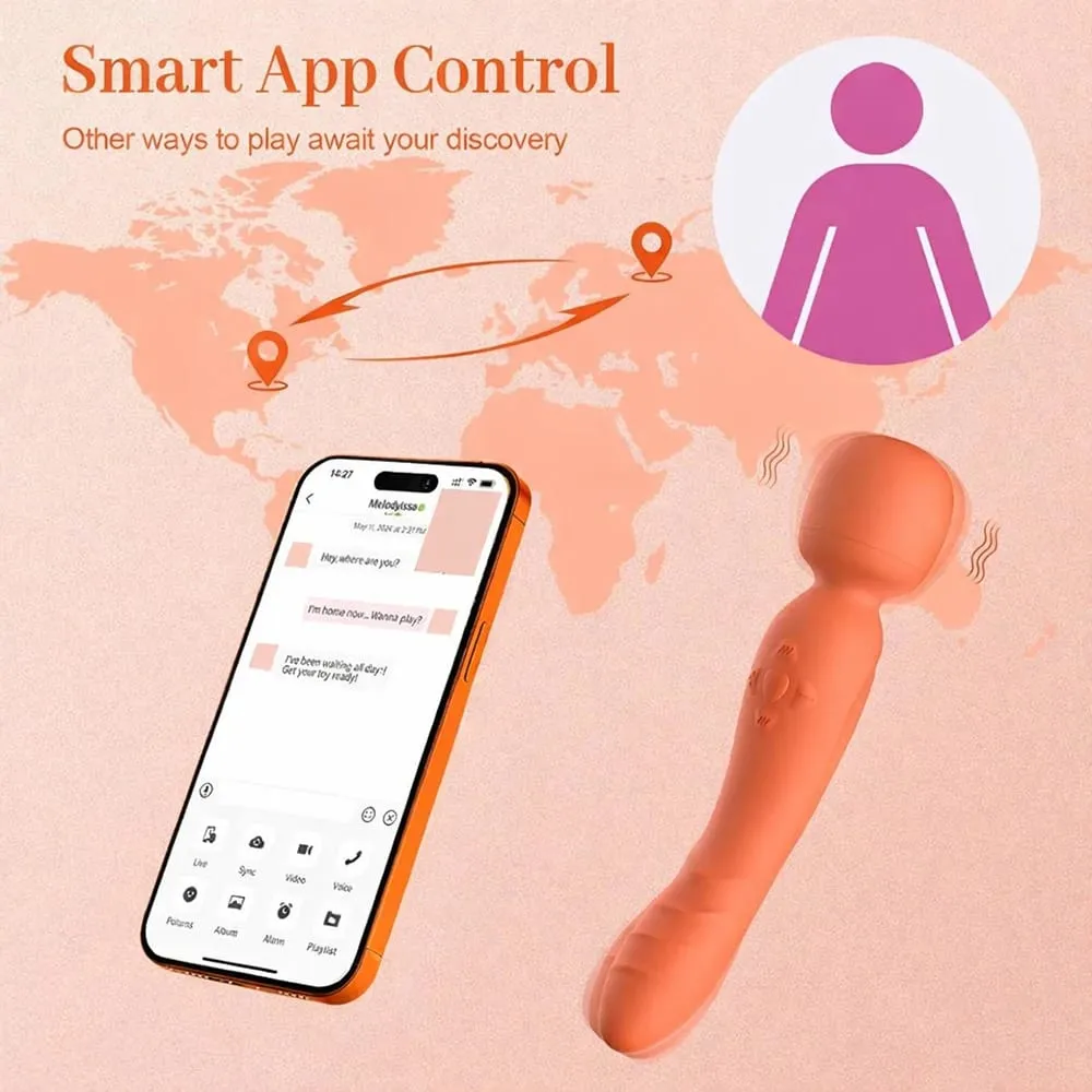 Smart APP vezeték nélküli távirányító AV varázspálca vibrátor Erőteljes G-pont csillóstimulátor szexjáték női USB újratölthető vízálló felnőtteknek