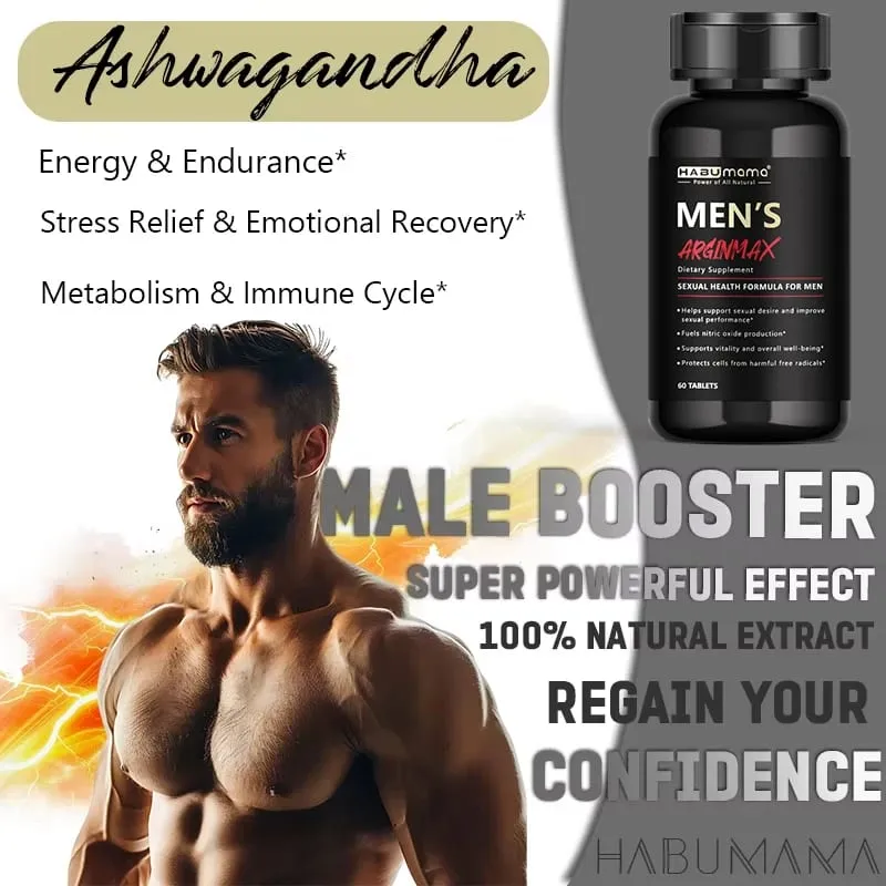 L-Arginine Male Enhancing Supplement for Performance Endurance and Muscle Strength and Endurance Non-GMO 60 Tablets