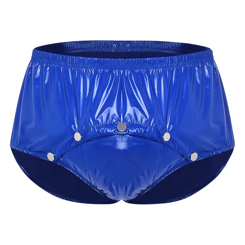 Wasserdichte Herren-Windelüberhose mit Druckknöpfen vorne, auslaufsichere, adaptive Unterwäsche-Shorts für ältere Menschen mit besonderen Bedürfnissen