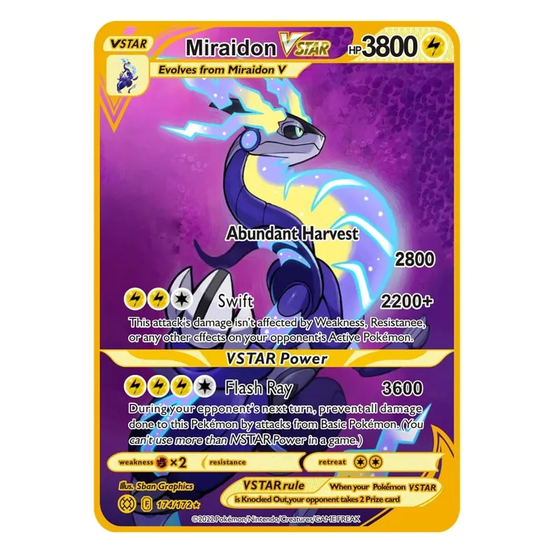 2026 NEW Pokemon Metal Card 10000 Points Arceus Charizard Super Card Golden English Mewtwo Vmax GX EX Anime Collection Card Gift