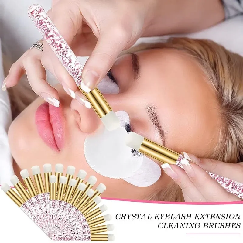 50/100pcs Eyelash Cleaning Brushes for Eyelash Extensions Glitter Lash Shampoo Brushes Nose Pore Cleansing Makeup Tools