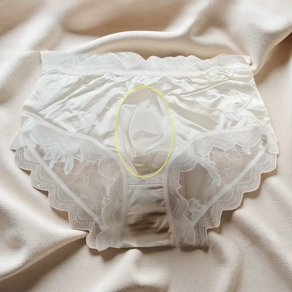 Men Satin Embroidery Floral Lace IceSilk Briefs Underwear 3D Bulge Pouch Panties Ice Silk Soft Quick Dry Breathable Sexy Panties