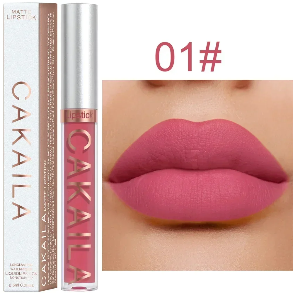 Batom líquido fosco de veludo, longa duração, sedoso e suave, não é fácil de desbotar, brilho labial, maquiagem sexy para mulheres, matiz labial
