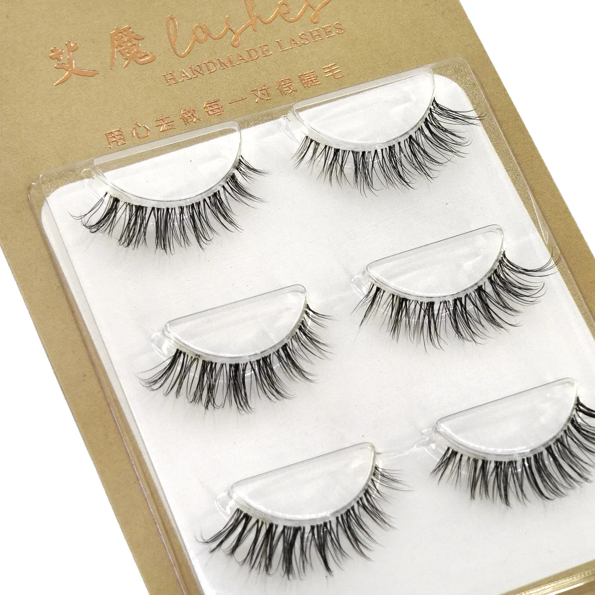 HBZGTLAD3pairsTransparent Terrier Simulation Eye Tail with Long Air Eyelashes Pairs Natural 3D Mink False Eyelashes Makeup Fake — image 4