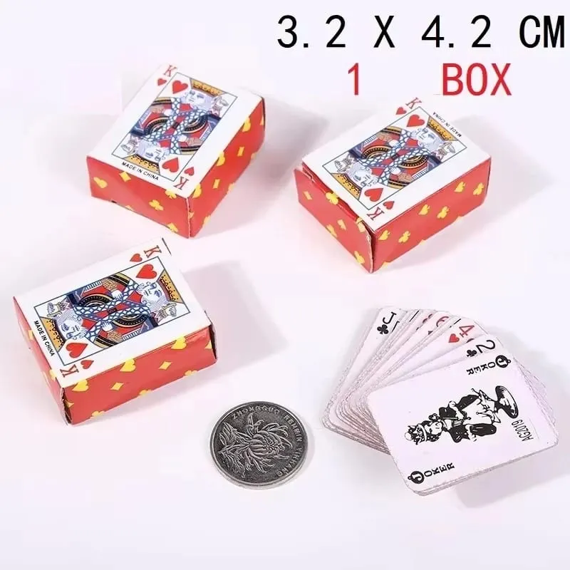 Mini cartes à jouer amusantes et mignonnes, jeux de Poker, Super petites cartes, cadeaux, jouets de voyage, accessoires de farces, carte de Poker Miniature