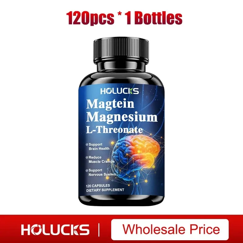 Magnesium L-Threonate Supplement Support Brain Health Nerve Function Muscle Strength Relieve Stress for Deep Sleep