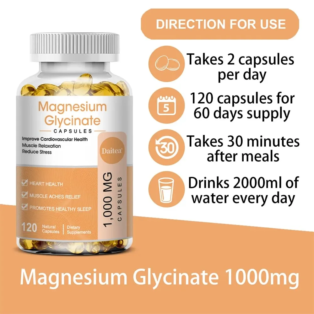 Magnesiumglycinattilskud med vitaminer til fremme af naturlig søvn reducerer stress og angst og understøtter knoglesundhed — image 6