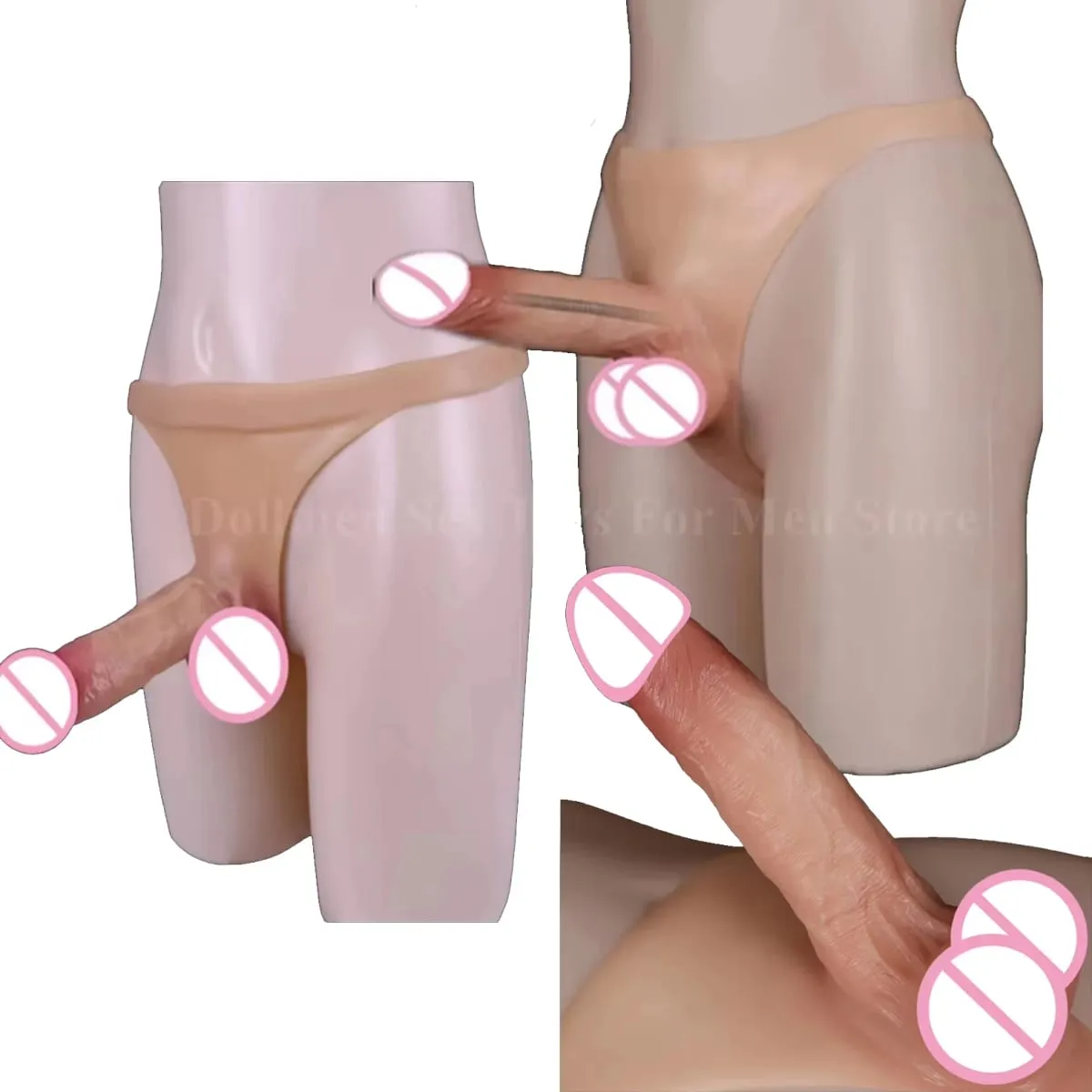 Pulseira de silicone em vibrador para lésbicas gays reutilizável oco manga pênis sensação de pele calças vibrador cinta pênis brinquedos sexuais para homens 18
