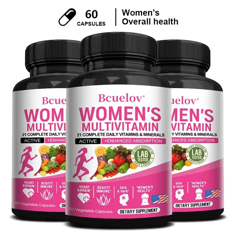 Multivitamin Minerals Capsules Zinc & Vitamin ACEDK Improve Immunity Healthy Hair & Skin & Nails for Women