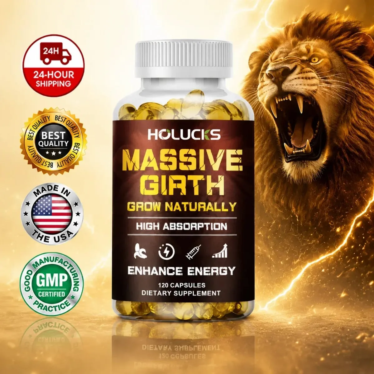 Men's Health Capsules with Tribulus Terrestris Ashwagandha Support Stamina Male Charm Hormonal Balance Daily Immune