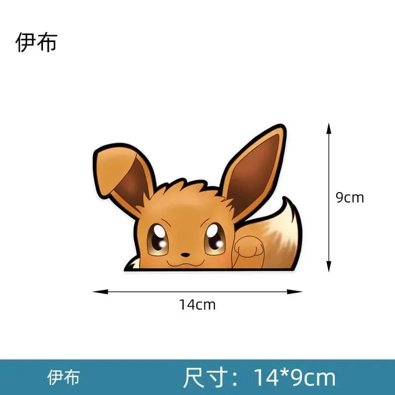 20 stile Pokemon bilklistermærker Anime figur Pikachu Gengar Eevee Charmander Sød tegneseriedukke Kreativt klistermærke Fødselsdagsgaver