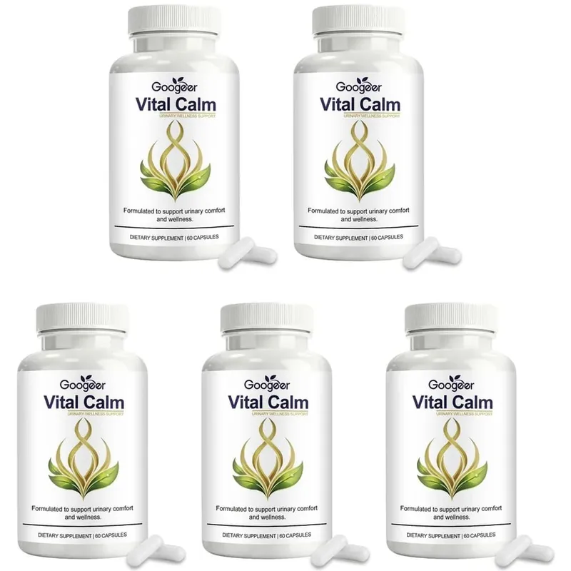 Googeer Vital Calm Capsules for Adult Urinary Wellness Support and Comfort with Magnesium and Cranberry Extract 60 Capsules