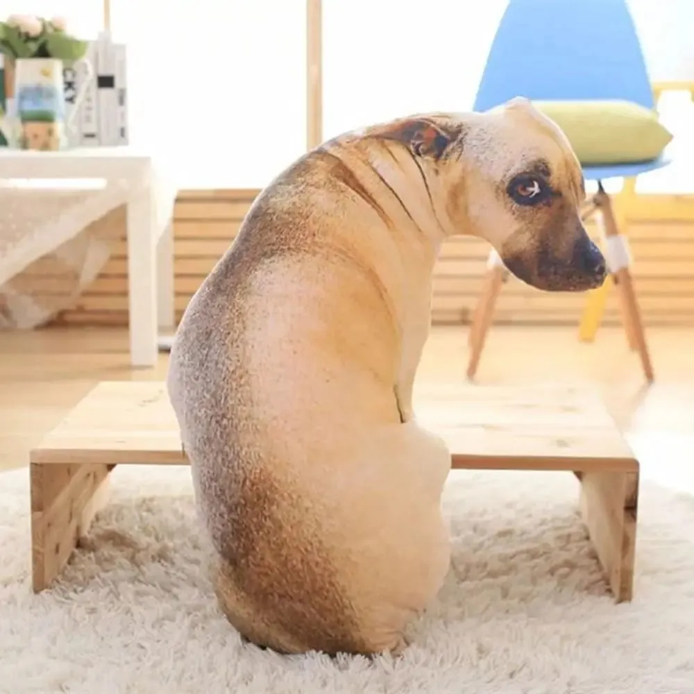 Cute 3D Lifelike Animal Throw Pillow Soft Creative Dog Pillow Cushion Home