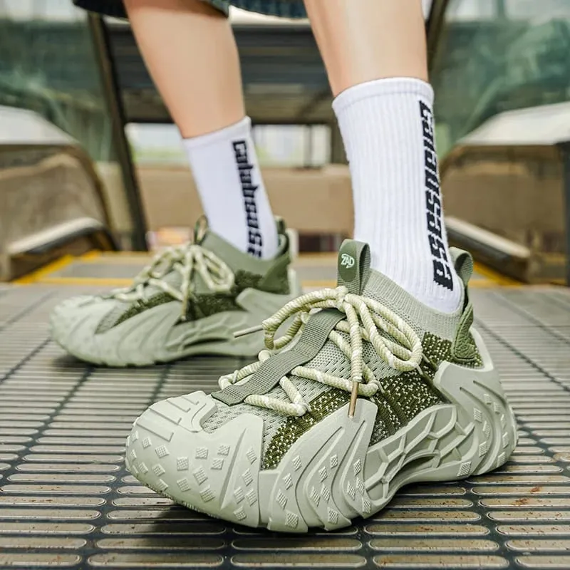 Perforated Vent Mesh Mens Light Summer Sneakers Soft Foam Anti Abrasion Flexible Outsole Outdoor Daily Shoes — image 2