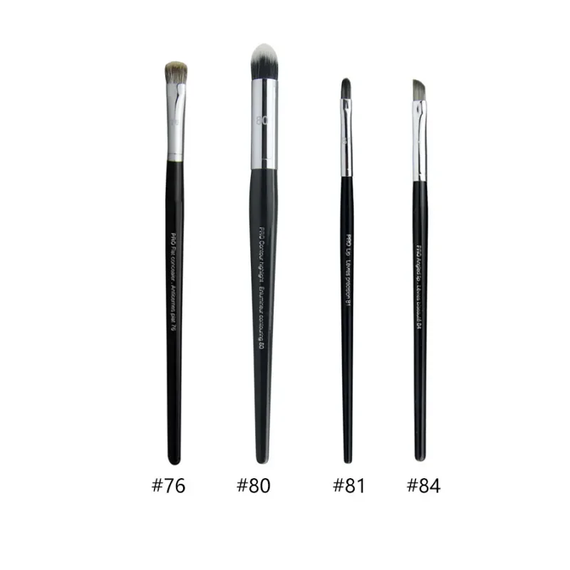 4pcs/set Pro Allover Eye Shadow Makeup Brushes Lip Brow Precision Concealer Blending Domed Crease Smudge Highlight Make Up Brush
