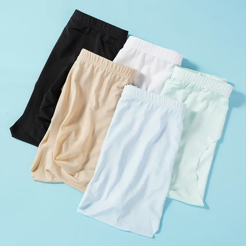 5 pares/lote calcinha ultrafina masculina cuecas de seda gelo verão transparente sem costura sexy de secagem rápida cueca respirável — image 2