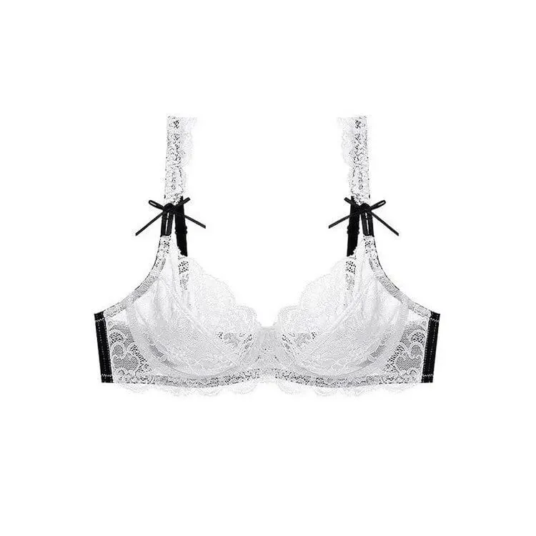 French Thin Bra for Women Ultra Thin Cup Minimize Big Breast Lift Anti Sag Underwire Free Brassiere Spring Summer Daily Bra Suit