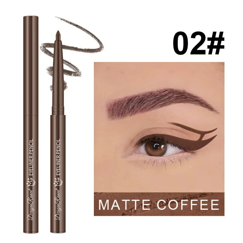Waterproof Black Brown Eyeliner Gel Pencil Matte Smooth Quick Dry Easy Wear Pearlescent Eyeshadow Eye Liner Pen Makeup for Eyes — image 9