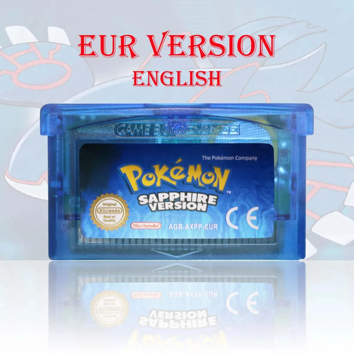 GBC/GBA EUR Version Pokemon Crystal/Yellow/Emerald/Fire Red/Leaf Green Game Cartridge Video Game Card High Quality with Battery