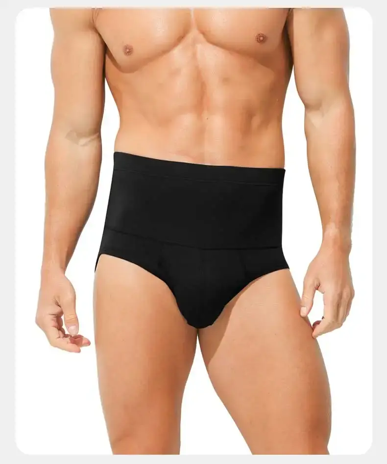 Men's cotton underpants, high-waisted, slimming, waist-protecting, enhanced warmth, short underpants for overweight sportswear — image 13