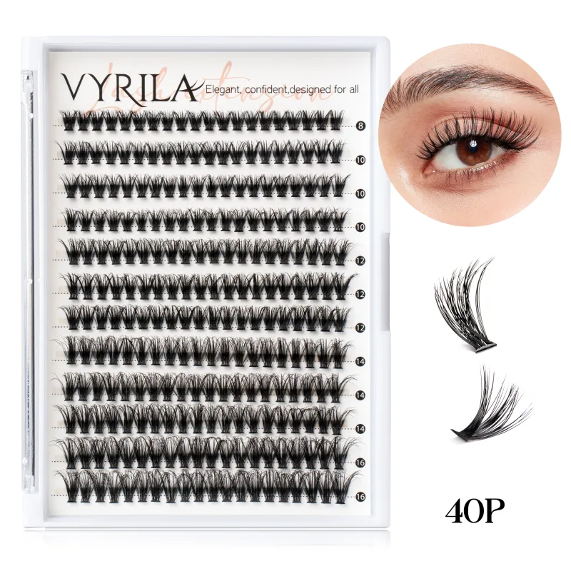 Individuální řasy Cluster C Curl Mix Shluky řas 3D Wispy DIY prodloužení řas 0,1 mm Super tenký pásek Obnovitelné přírodní řasy
