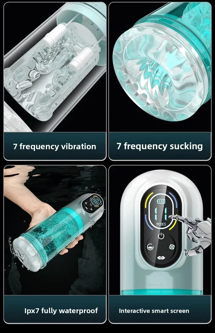 Viewing Window Waterproof Masturbation Cup Vacuum Sucking Tongue Licking Blowjob Telescopic Rotating Male Masturbator Sex Toy — image 4
