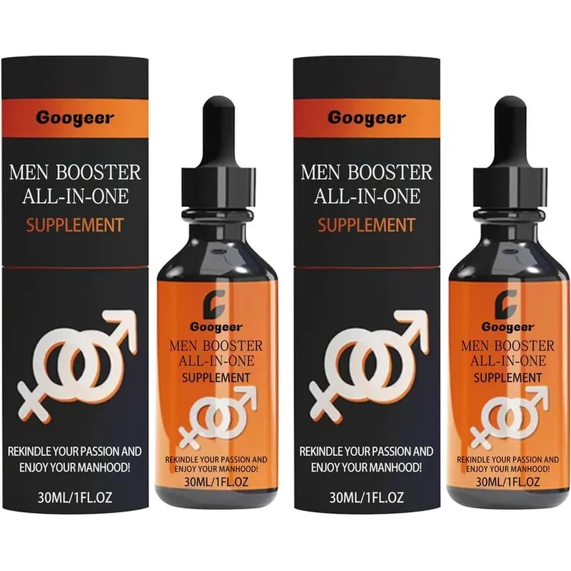 Googeer Men Booster All-in-One Supplement Drops with Maca Root Extract and Kudzu Root Extract for Energy Relaxation 30 ML