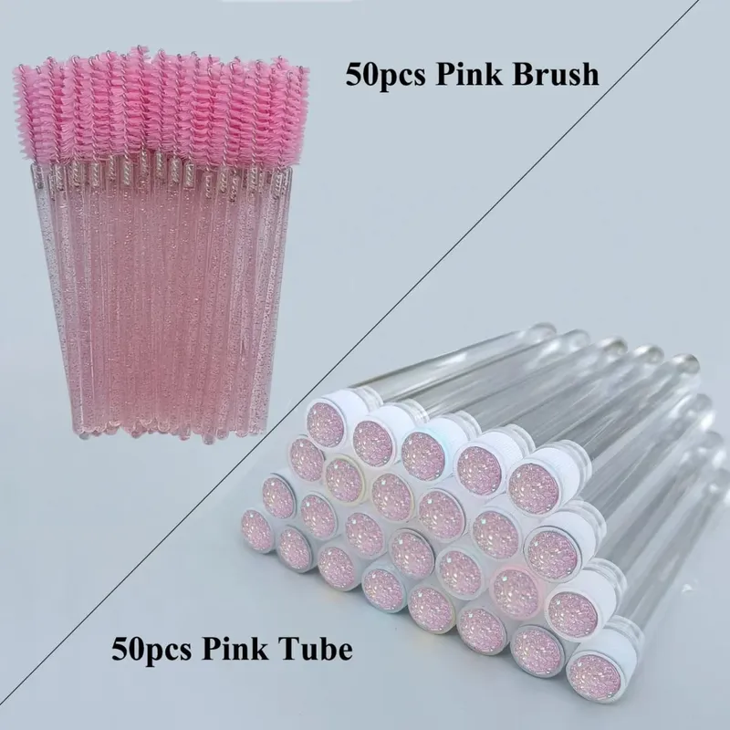 50pcs Reusable Eyelashes Brush Tube for Eyelash Extension Disposable Mascara Wands Eyebrow Brush Applicator EyeLash Brushes — image 9